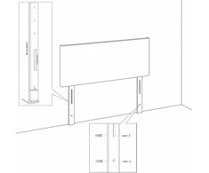 Aukščio reguliuojamas atlošas Šviesiai pilka 90 cm audinys