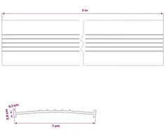 Garažo durų sandarinimas Juoda 70 x 6 mm 3 m PVC