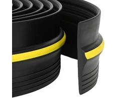 Garažo Grindų Sandariklis Juoda ir geltona 12 x 90 mm 1,5 m PVC