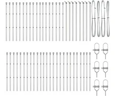 Tvorelės stulpas 52 pcs Pilka 3,2 x 3,2 x 80 cm