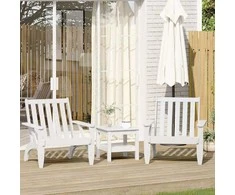 Garden Adirondack kėdės 2 vnt Baltos medžio masyvo pušies