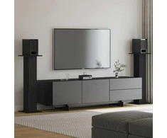 Garsiakalbių stovai 2 pcs Juodas ąžuolas 30 x 30 x 95 cm