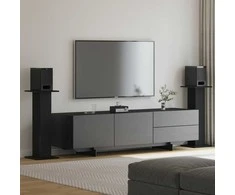 Garsiakalbių stovai 2 pcs Juodas ąžuolas 30 x 30 x 80 cm