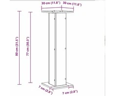 Garsiakalbių stovai 2 pcs Juodas ąžuolas 30 x 30 x 80 cm