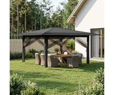 Gazebo su 4 šoninėmis sienomis 4 x 4 m