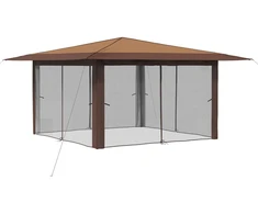 Gazebo su 4 šoninėmis sienomis 4 x 4 m Bežinis ir Rudas