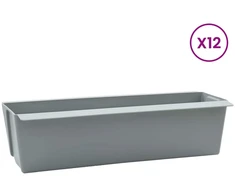 Gėlių dėžės Euro paletėms 12 pcs Šviesiai pilka