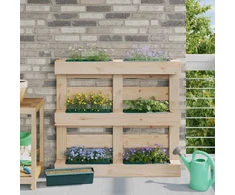 Gėlių dėžės Euro paletėms 12 pcs Žalia 36 x 13,5 x 9,5 cm