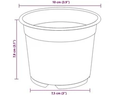 Apvalus gėlių vazonas 200 vnt. Terakotos Ø 10 x 8 cm Plastmasė
