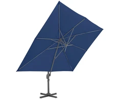 Gembinis sodo skėtis su aliuminio stulpu, mėlynas, 4x3m
