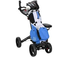 Golfinis vežimėlis su sėdyne Juoda Aliuminis Sulankstomas