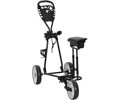 Golfinis vežimėlis su sėdyne Juoda ir Balta Geležis