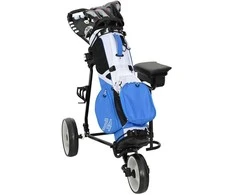 Golfinis vežimėlis su sėdyne Juoda ir Balta 100 x 60 x 130 cm