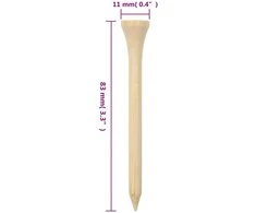 Golfo kamuoliukų laikikliai, 1000vnt., 83mm, bambukas