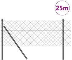 Grandinės tvoros tvirtinimas 25 x 0,4 m PVC dengtas plienas