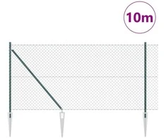 Grandininė tvora su smaigaliais 10 x 1 m PVC dengtas plienas