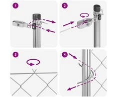 Grandinės tvoros tvirtinimas 25 x 1 m Galvanizuotas plienas