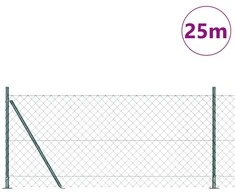 Tvorelės stulpas Žalia 0,8 x 25 m (60 x 60 mm tinklas) Plienas