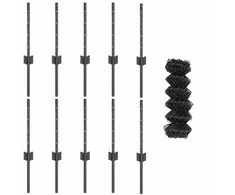 Grandininės tvoros su stulpeliu 10 x 0,4 m PVC dengtas plienas