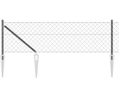 Grandininė tvora su smaigaliais 25 x 0,8 m PVC dengtas plienas