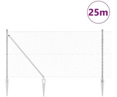 Lauko grandininė tvora su spygliais 25 x 1,2 m Sidabrinė