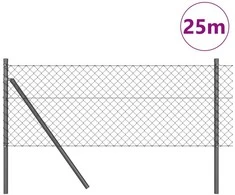 Grandinės tvoros tvirtinimas 25 x 0,4 m PVC dengtas plienas