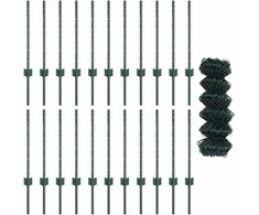 Grandininės tvoros su stulpeliu 25 x 0,6 m PVC dengtas plienas