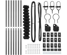 Grandinės tvoros tvirtinimas 10 x 1 m PVC dengtas plienas Pilka