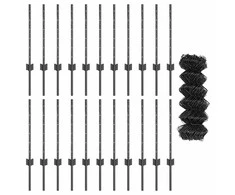 Grandininės tvoros su stulpeliu 25 x 0,6 m PVC dengtas plienas
