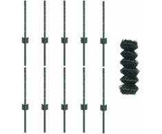 Grandininės tvoros su stulpeliu 10 x 0,4 m PVC dengtas plienas