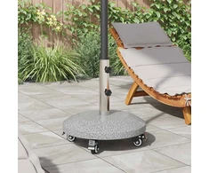 Granito skėčio stovas su ratais 4-5 cm stulpui 27.2kg Pilka