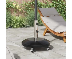 Granito skėtis su ratukais 40-50 mm stulpui 29 kg Juoda