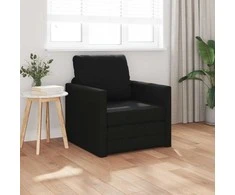 Sofa lova Juoda 74 x 77 x 81 cm audinys