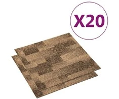 Grindų kilimas 20 pcs Ruda 50 x 50 cm PP