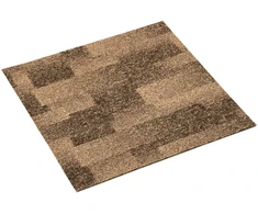 Grindų kilimas 20 vnt. Ruda 50 x 50 cm PP Žemas plaukas