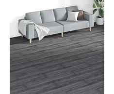 Grindų lentos 18 pcs Juoda ir Balta 5,26 m² PVC