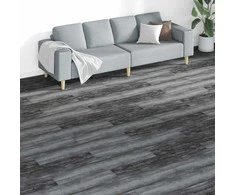 Grindų lentos 18 pcs Pilka 5,26 m² PVC
