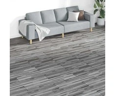Grindų lentos 18 pcs Pilka 5,26 m² PVC