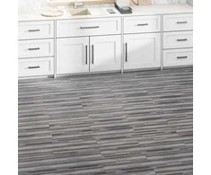 Grindų lentos 5,02 m² 36 pcs PVC Dryžuota pilka
