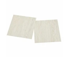 Grindų lentos 5,11 m² 55 pcs PVC Kreminė balta