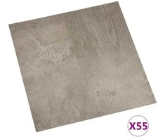 Grindų lentos 5,11 m² 55 pcs PVC Tamsiai ruda ir pilka