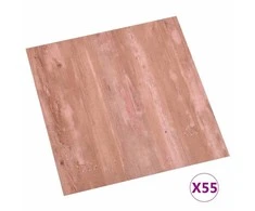 Grindų lentos 55 pcs Raudona 5,11 m² PVC