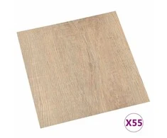 Grindų lentos 5,11 m² 55 pcs PVC Šviesiai pilka, Tamsiai ruda