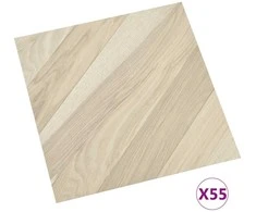 Grindų lentos 55 pcs Smėlio 5,11 m² PVC