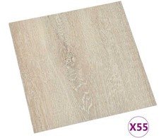 Grindų lentos 55 pcs Smėlio 5,11 m² PVC