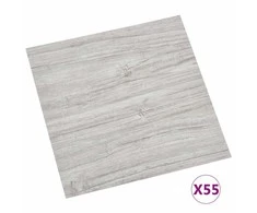 Grindų lentos 5,11 m² 55 pcs PVC Pilka ir medis