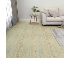 Grindų lentos 5,11 m² 55 pcs PVC Balta ir Šviesiai Ruda