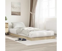 Lova Grindų lovos rėmas Sonoma 75 x 190 cm Apdirbta mediena