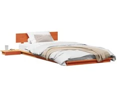 Lova Lovos rėmas Ruda 90 x 200 cm Medis