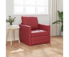 Sofa lova 60cm Vyno raudona Dirbtinė Oda